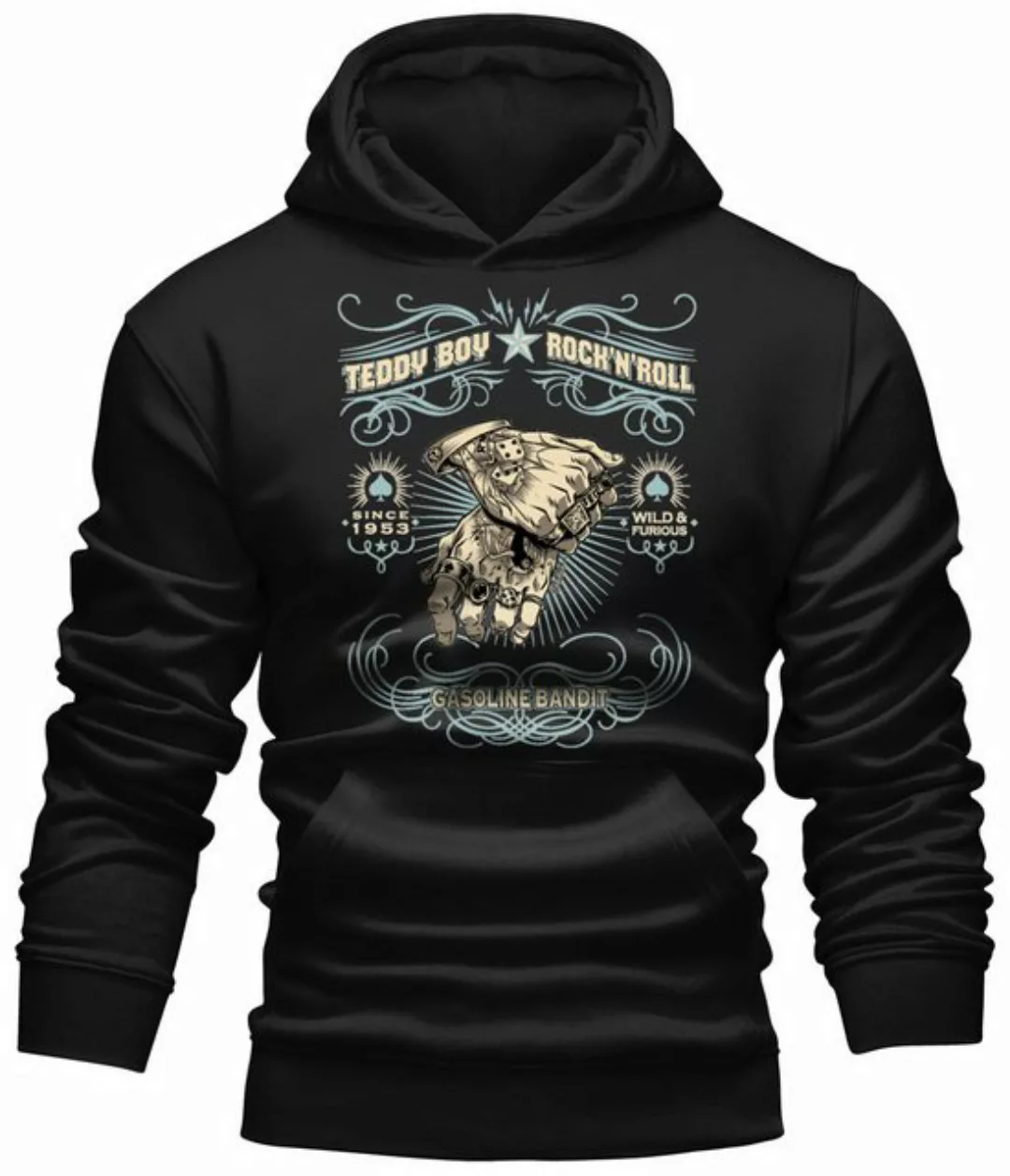 GASOLINE BANDIT® Kapuzensweatshirt Schwerer Kapuzen Pullover Hoodie: Rock'n günstig online kaufen