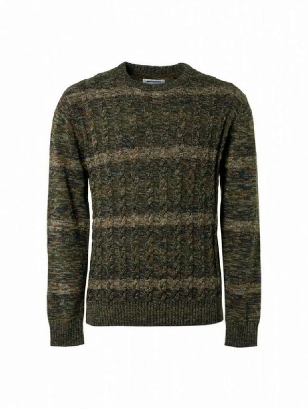 NO EXCESS Strickpullover Pullover Crewneck Cable Jacquard Degrade Colours günstig online kaufen