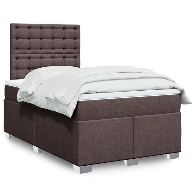 vidaXL Boxspringbett mit Matratze Dunkelbraun 120x200 cm Stoff2103596 günstig online kaufen