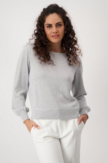 Monari Blusenshirt Strickpullover mit Lurex chrome günstig online kaufen