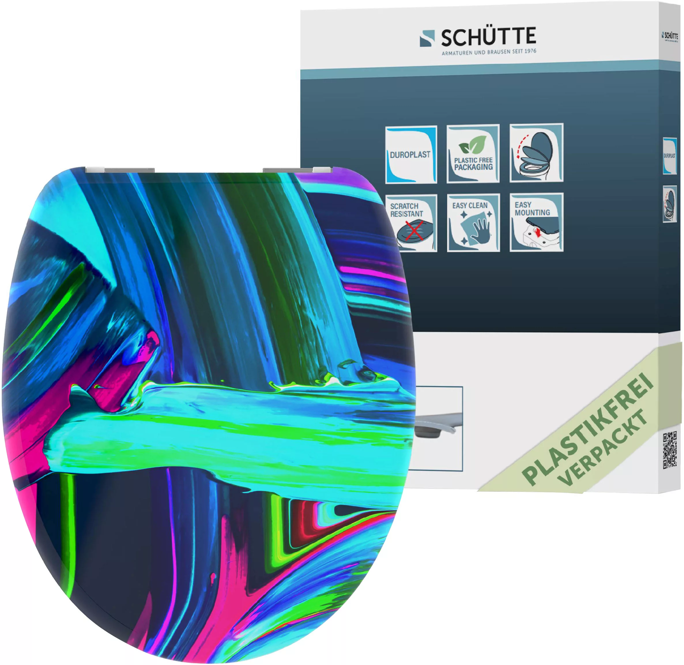 Schütte WC-Sitz "Neon Paint", Duroplast, Absenkautomatik günstig online kaufen