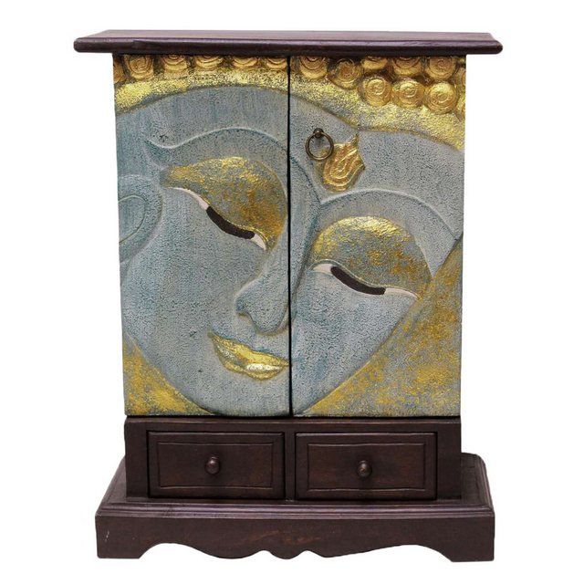 Oriental Galerie Mehrzweckschrank Schrank Gesicht Buddha 70 cm Türkis (1-St günstig online kaufen