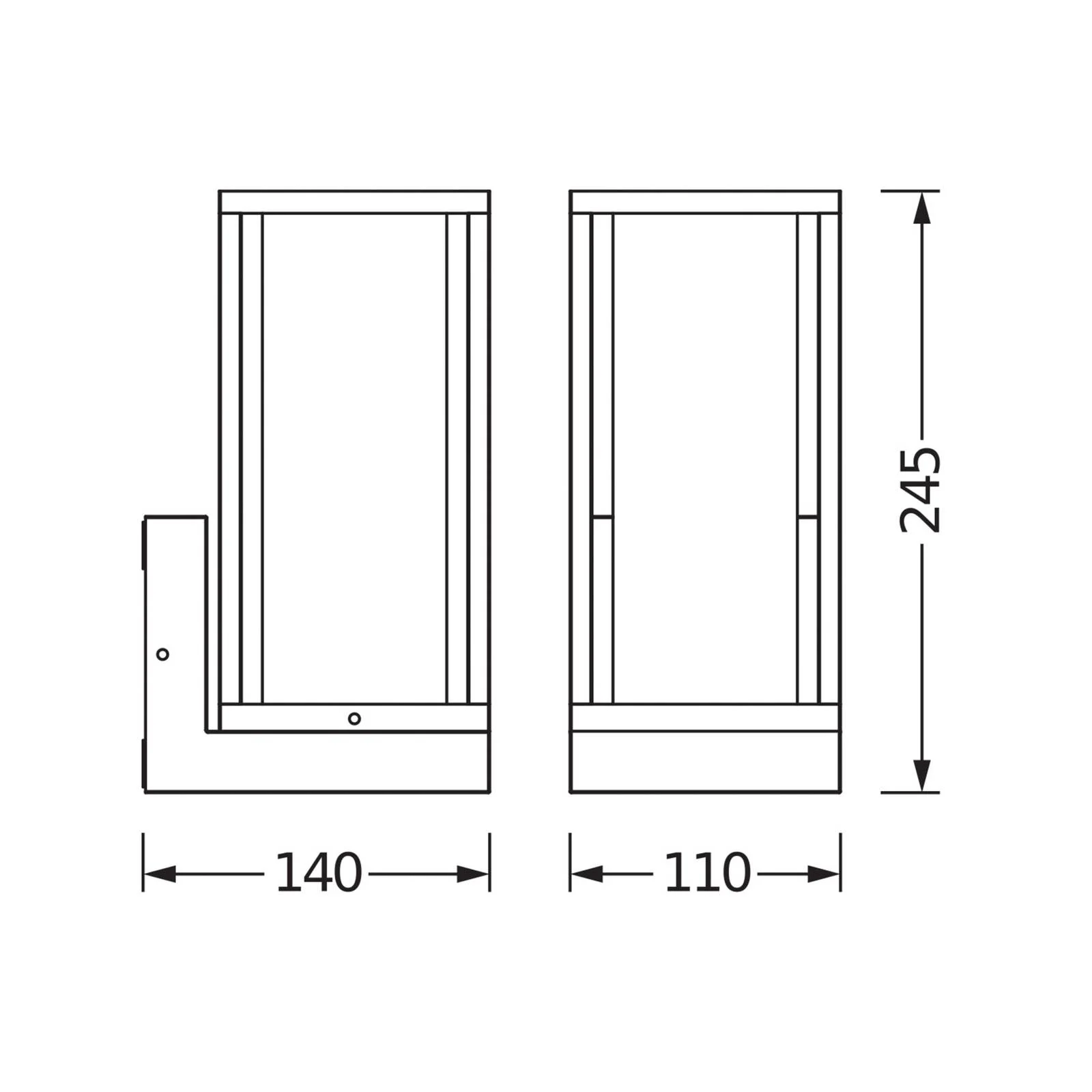 OSRAM Außenwandleuchte ENDURA CLASSIC FRAME, dunkelgrau IP44 günstig online kaufen