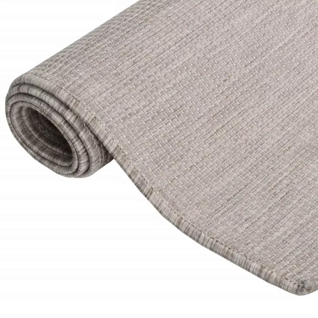 Vidaxl Outdoor-teppich Flachgewebe 120x170 Cm Taupe günstig online kaufen