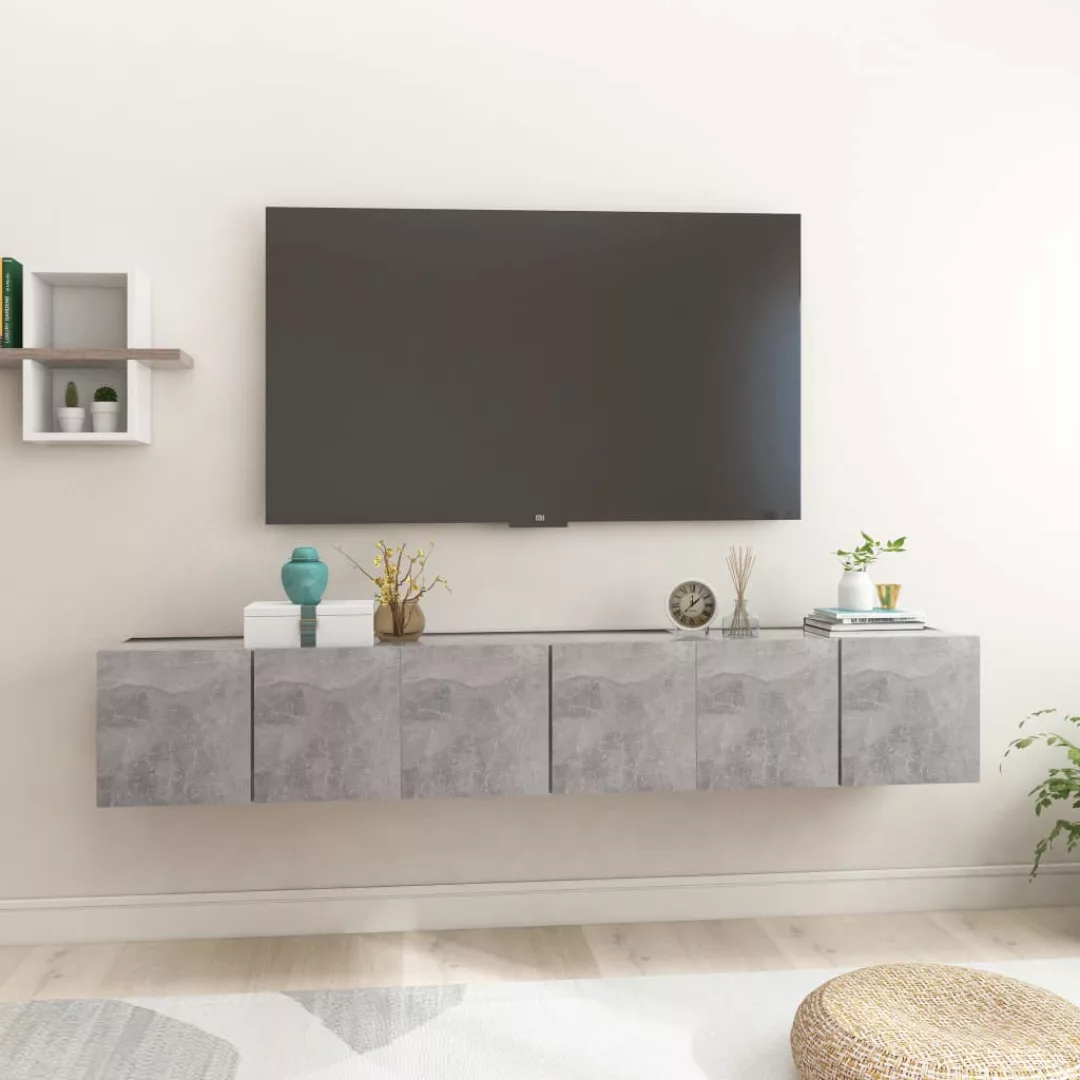 vidaXL TV-Schrank TV-Hängeschränke 3 Stk Betongrau 60x30x30 cm günstig online kaufen