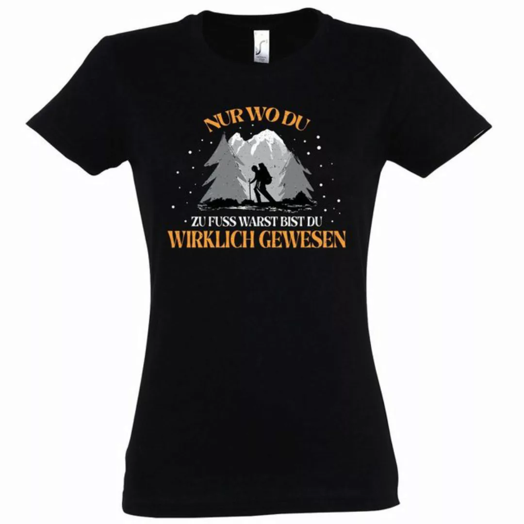 Youth Designz T-Shirt "Nur Wo Du Zu Fuß Warst, Bist Du Gewesen" Damen Shirt günstig online kaufen