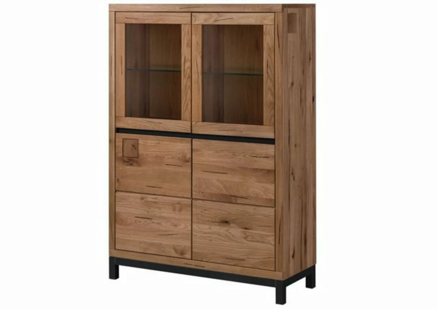 Massivmoebel24 Standvitrine (Vitrine Wildeiche 103x40x148 Tabacco brown geö günstig online kaufen