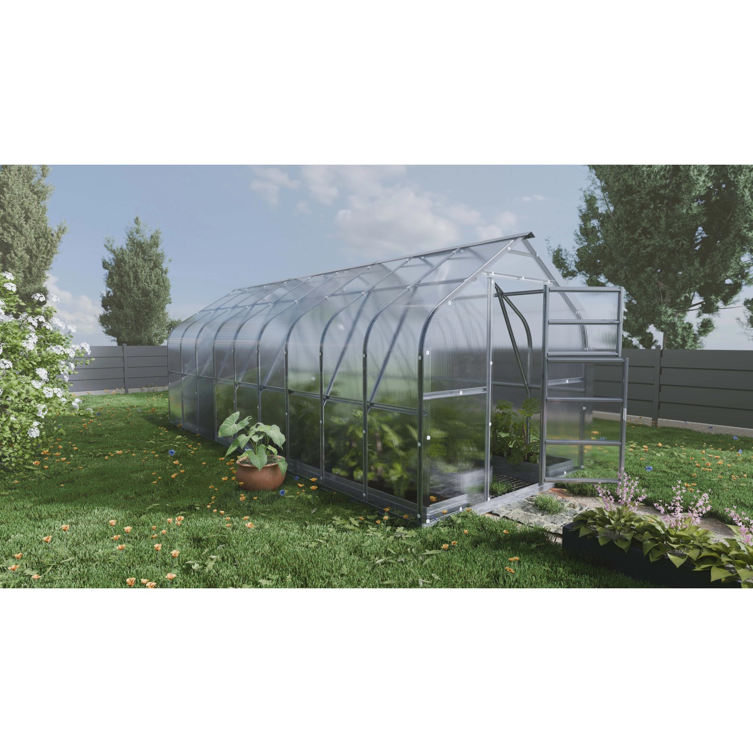 Klasika Greenhouses Standart KLASIKA Gewächshaus 15m², 2,5m x 6m mit 6 mm P günstig online kaufen