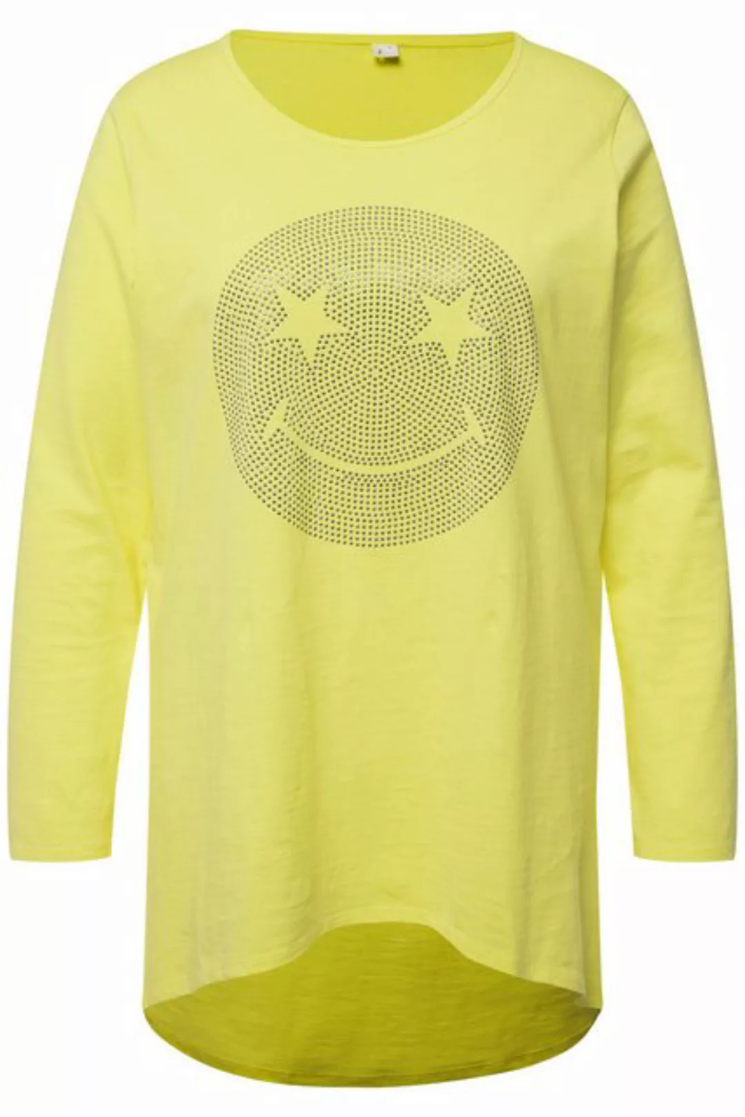 Angel of Style Longsleeve Longshirt oversized Smiley V-Ausschnitt Langarm günstig online kaufen