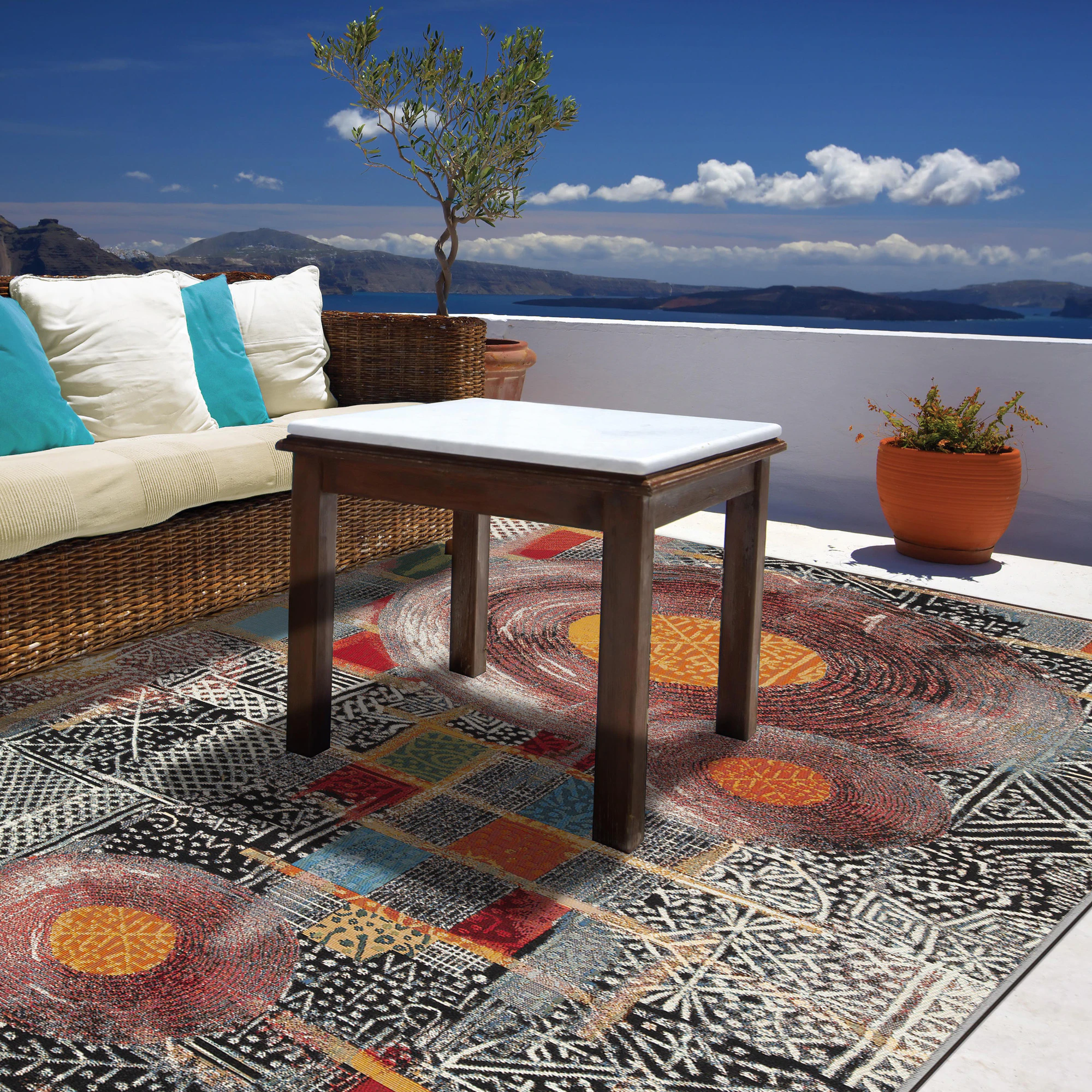 Gino Falcone Teppich »Outdoor-Africa 36«, rechteckig, 5 mm Höhe, Flachgeweb günstig online kaufen