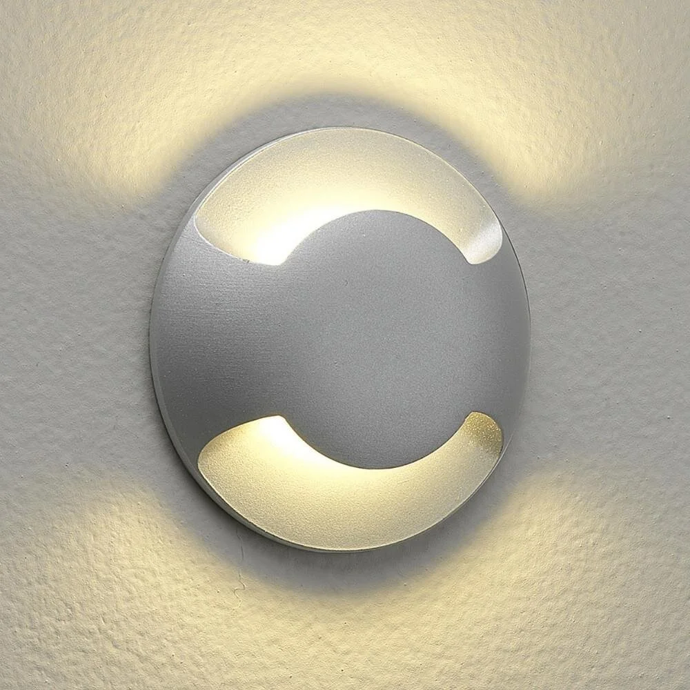LED Einbauleuchte Beam in Silber-matt 2x 1W 28lm IP67 2-flammig günstig online kaufen