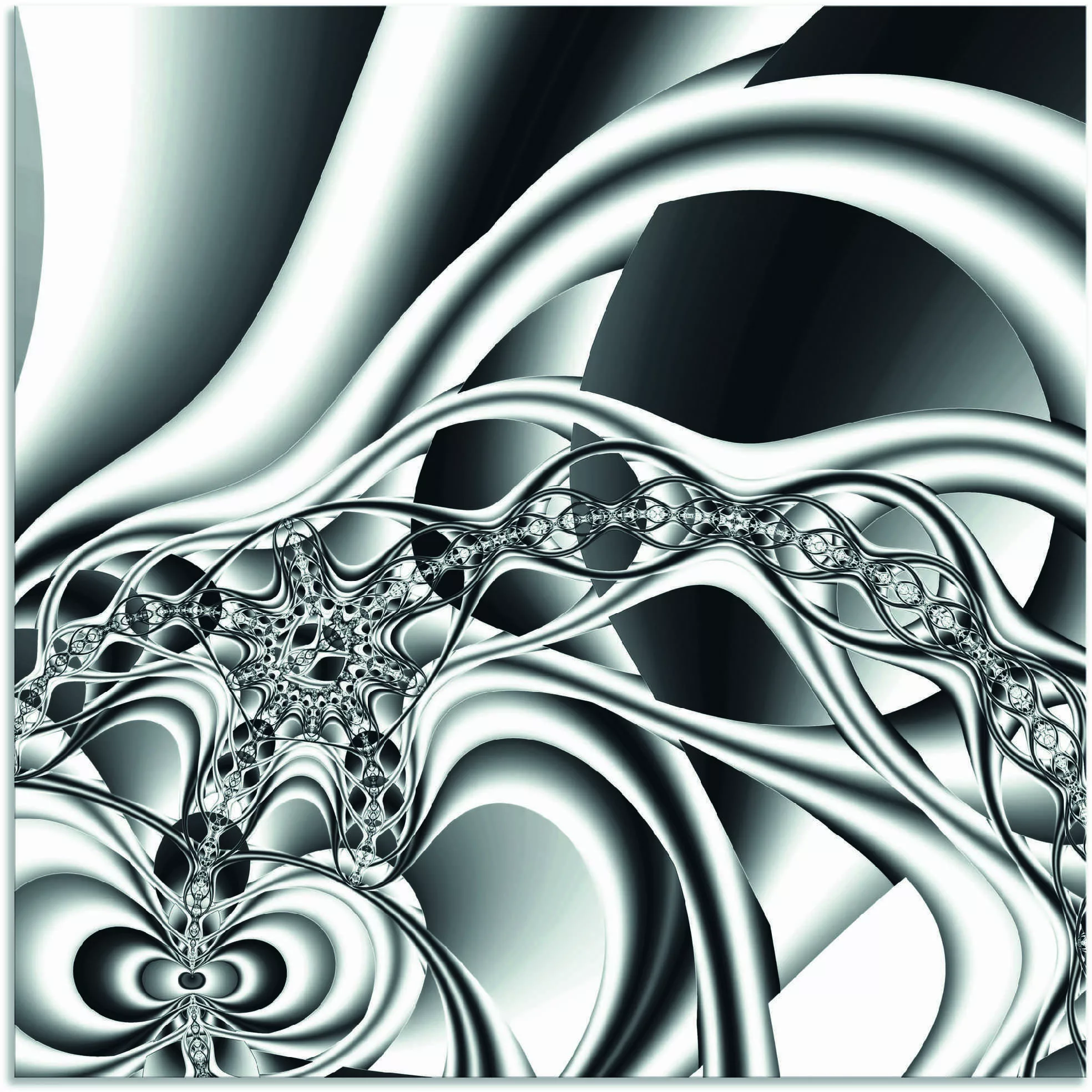 Artland Wandbild "Silberne Kette", Muster, (1 St.), als Alubild, Outdoorbil günstig online kaufen