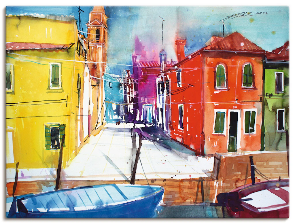Artland Leinwandbild "Venedig, Burano, Fondamenta del Pizzo", Italien, (1 S günstig online kaufen