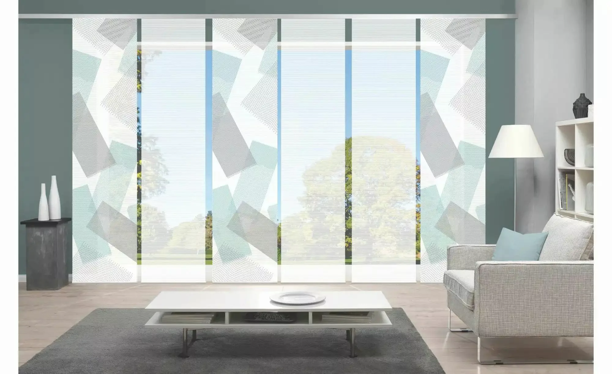 VISION S Schiebevorhang   ¦ grün ¦ Synthetik ¦ Maße (cm): B: 60 H: 260 Gard günstig online kaufen