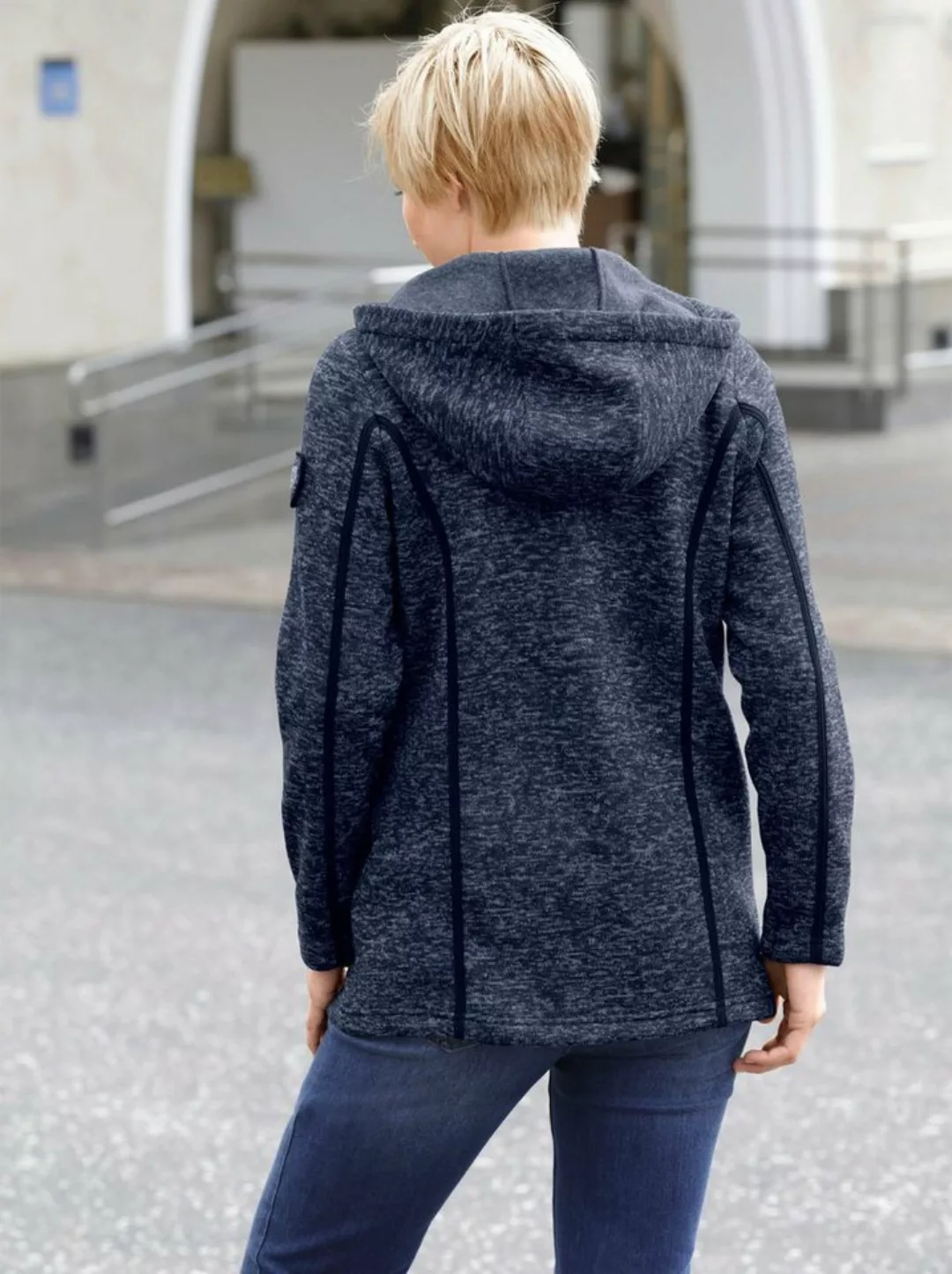 Casual Looks Kapuzenfleecejacke günstig online kaufen