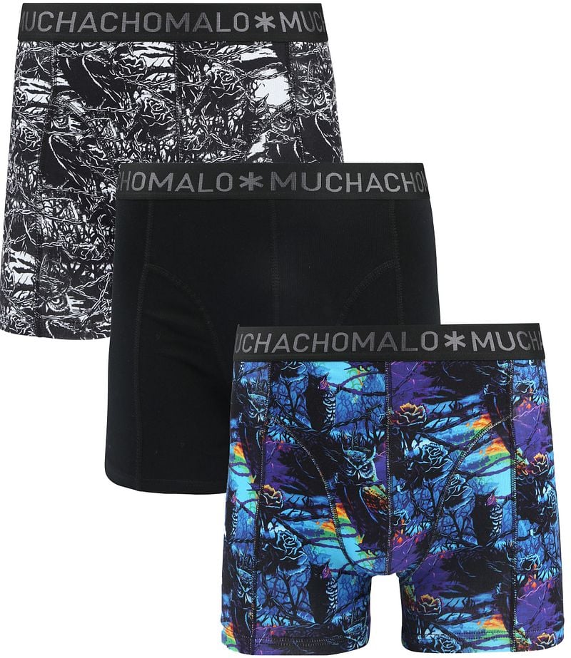 Muchachomalo Boxershorts 3er-Pack Barbwire Owl - Größe XL günstig online kaufen