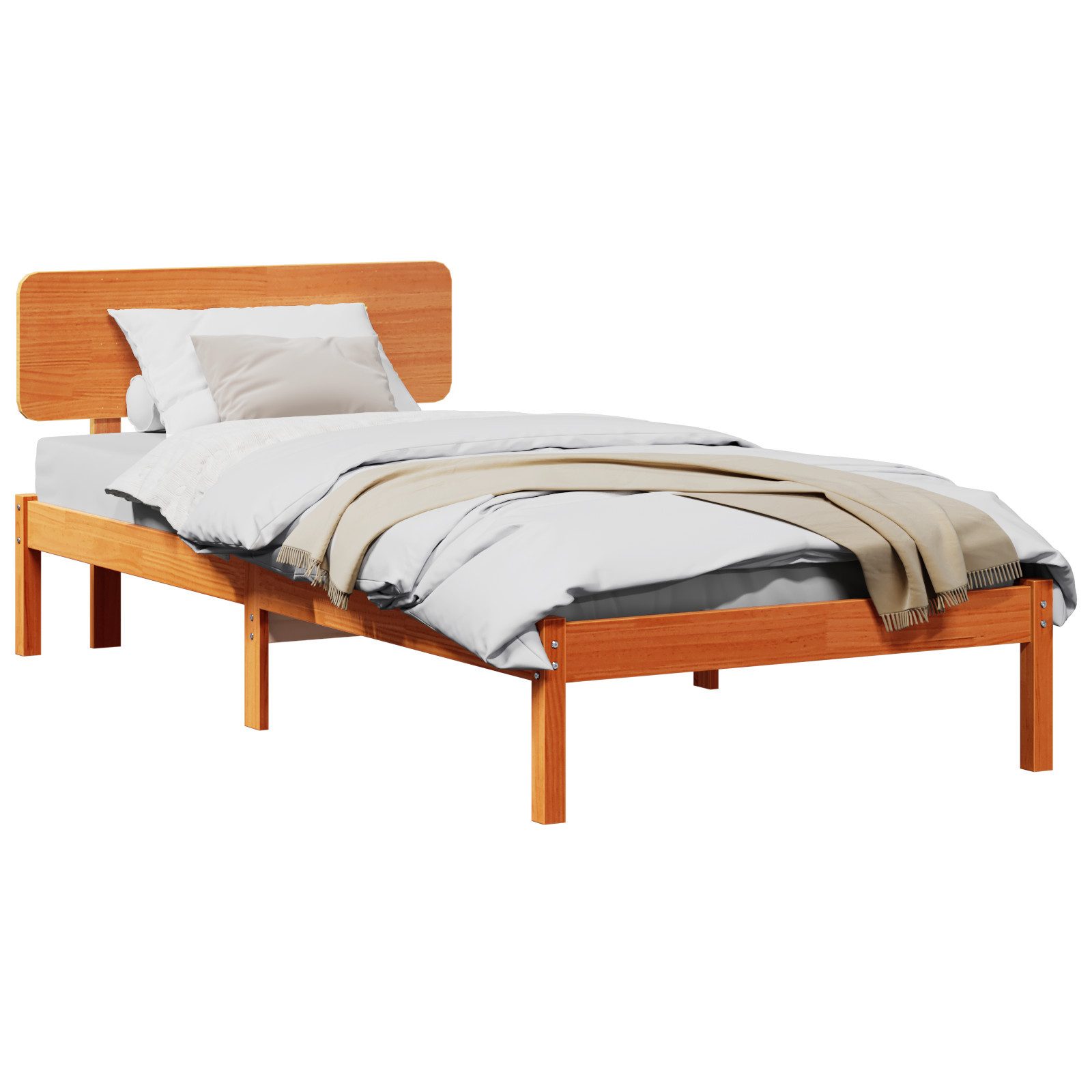 vidaXL Bett Bettgestell mit Kopfstütze in günstig online kaufen