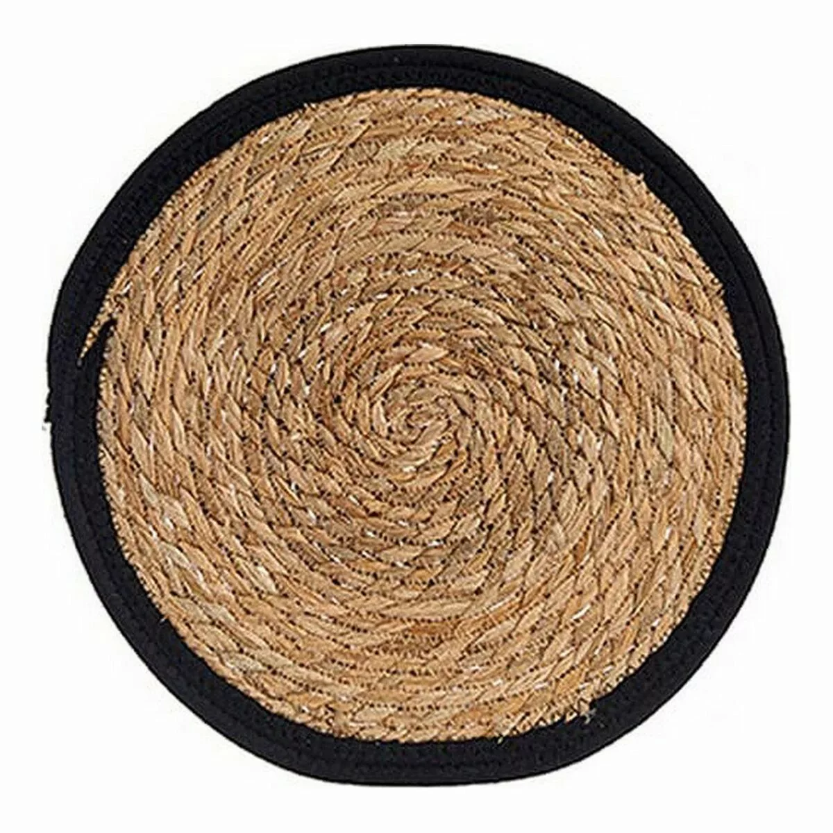 Untersetzer Braun Schwarz Naturfaser (ø 35 Cm) günstig online kaufen