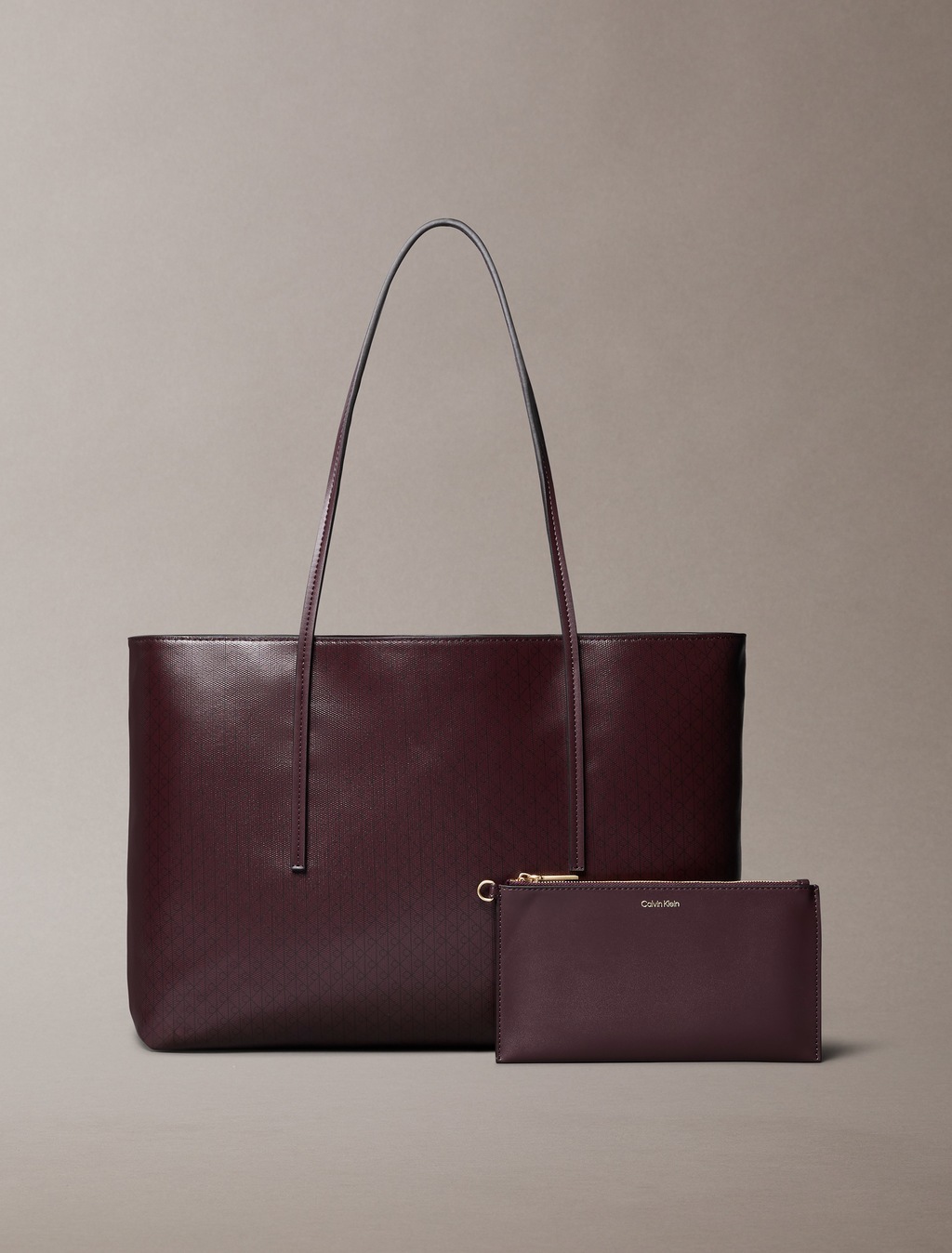Calvin Klein Henkeltasche "AOP TOTE W/ POUCH ON STRAP", (2 tlg.), Umhängeta günstig online kaufen