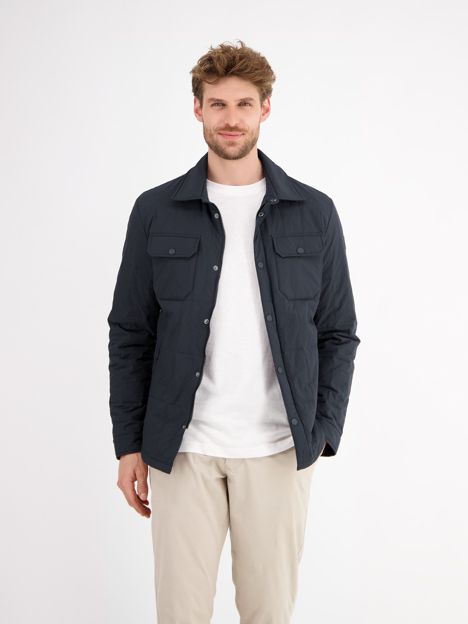 LERROS Hemdjacke "LERROS Overshirt-Jacke, leicht gefüttert", ohne Kapuze, W günstig online kaufen