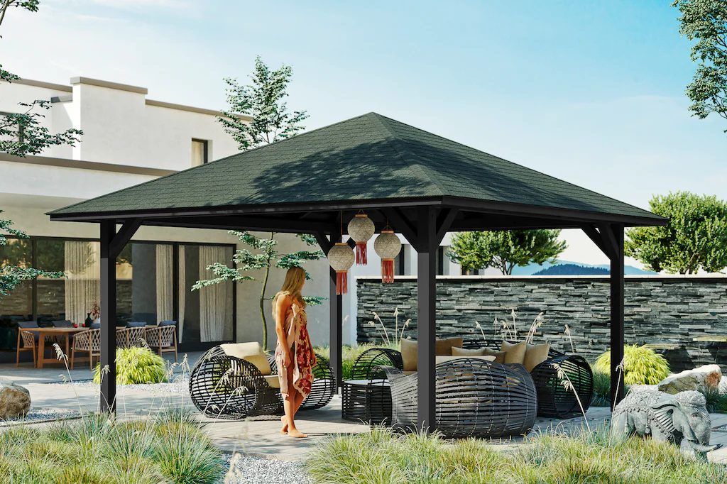 Skanholz Pavillon "Cannes 3", 4-Eck, BxT: 504x504 cm günstig online kaufen