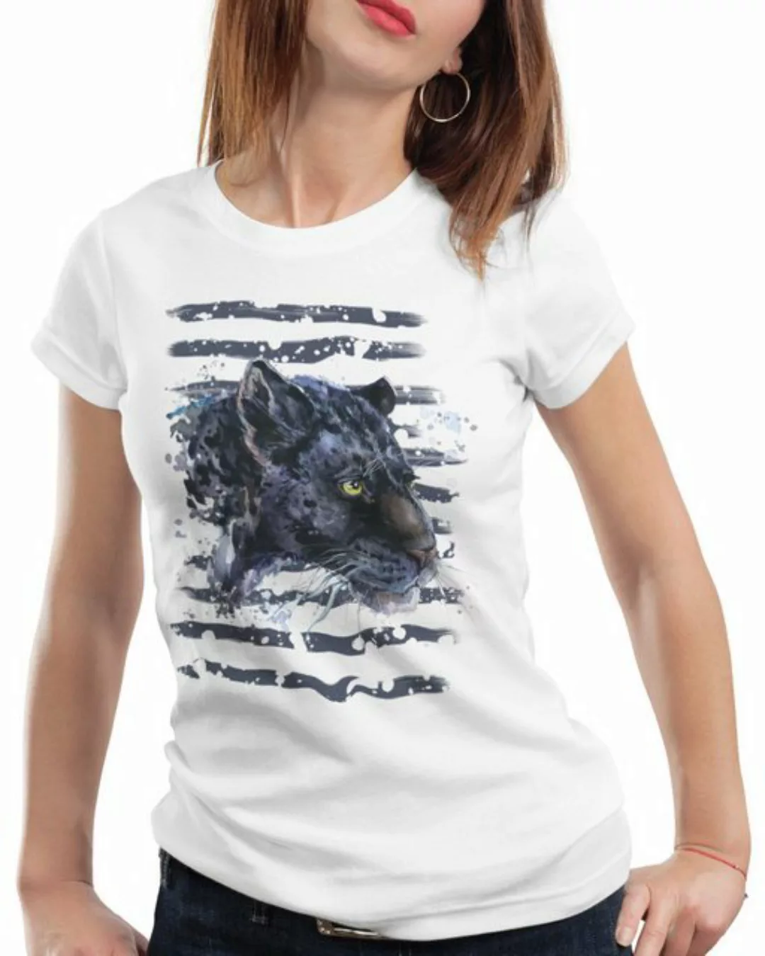 style3 T-Shirt Schwarzer Panther berglöwe zoo dschungel günstig online kaufen