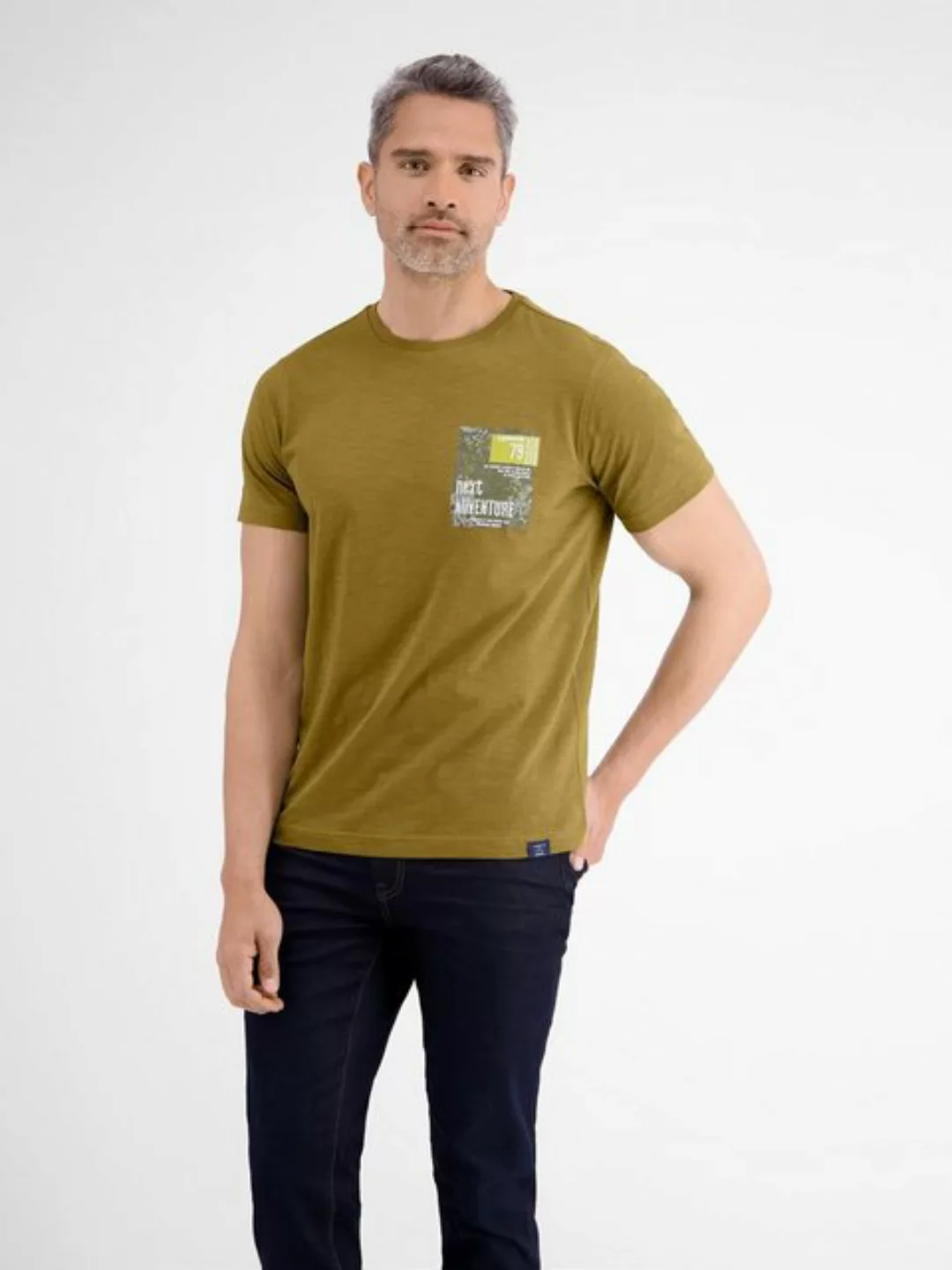 LERROS T-Shirt "LERROS O-Neck T-Shirt, Brustprint" günstig online kaufen