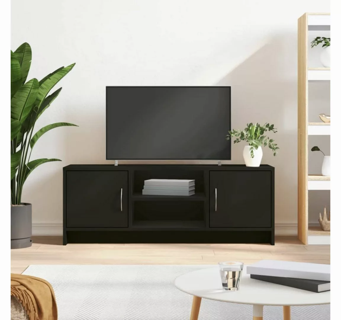 furnicato TV-Schrank Schwarz 102x30x37,5 cm Holzwerkstoff günstig online kaufen