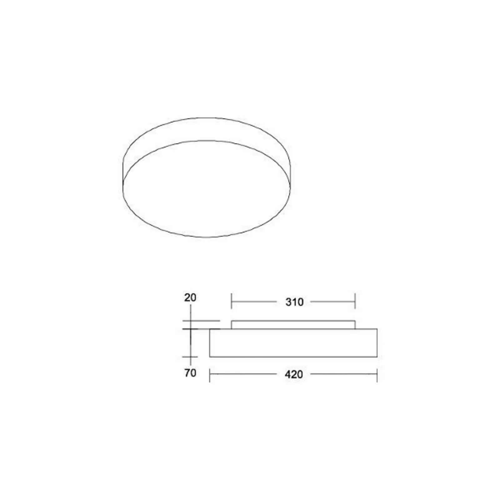 Brumberg LED-Anbauleuchte 420, mit Indirektanteil, rund - 58214782 günstig online kaufen