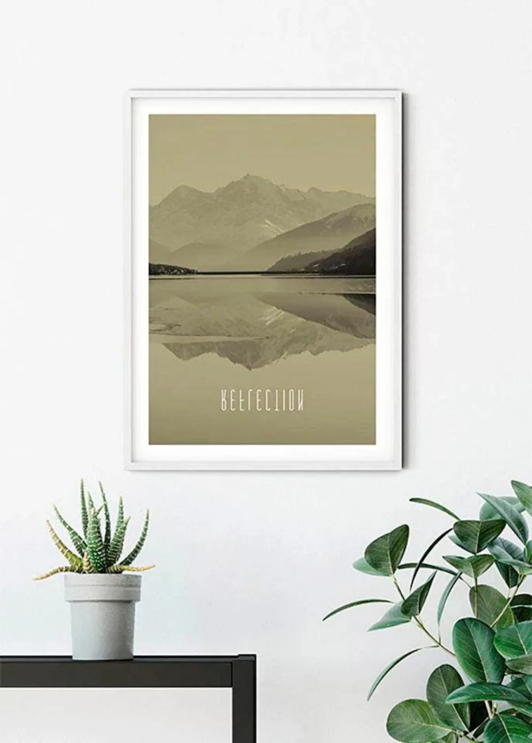 Komar Poster »Word Lake Reflection Sand«, Natur, (1 St.), Kinderzimmer, Sch günstig online kaufen