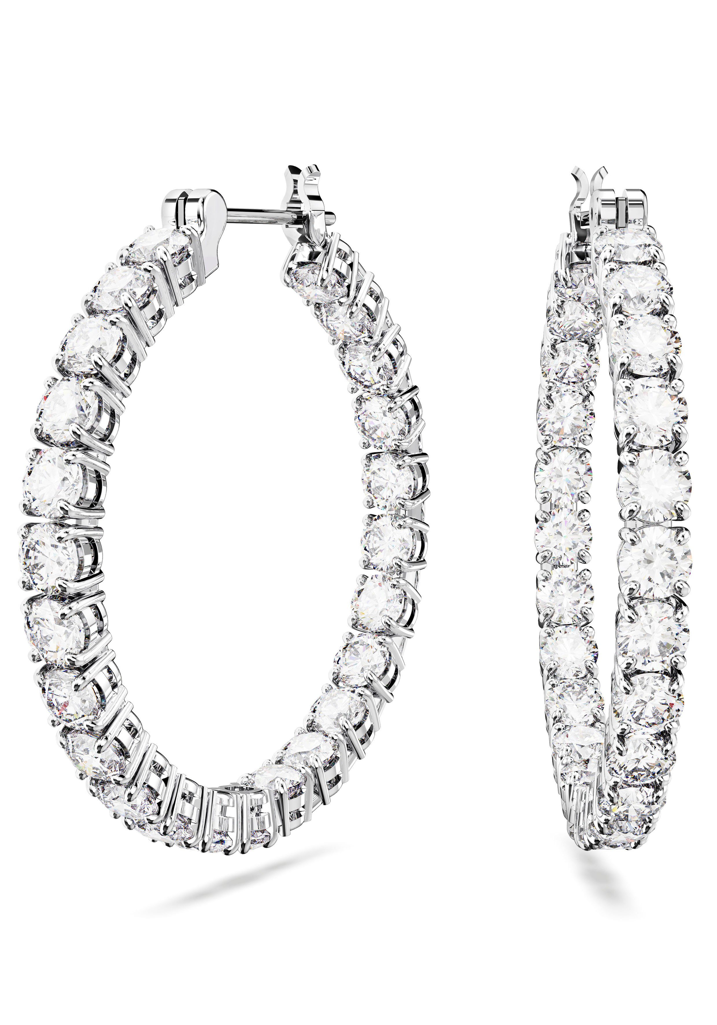 Swarovski Paar Creolen Matrix, mit Swarovski® günstig online kaufen