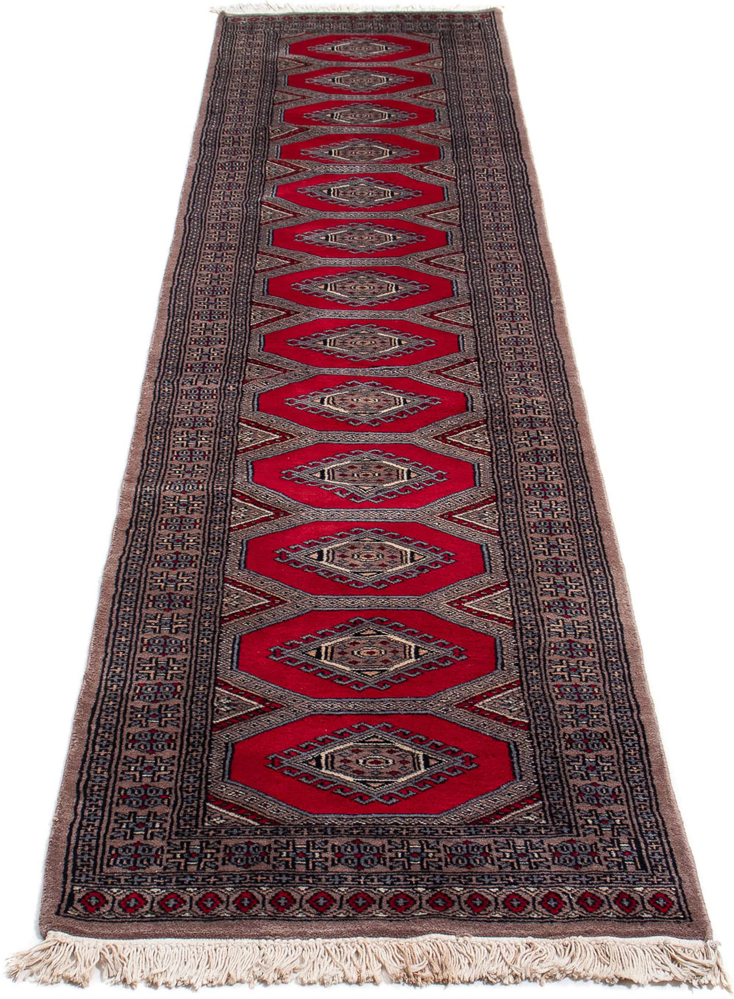 morgenland Orientteppich »Afghan - Buchara - 314 x 62 cm - dunkelrot«, rech günstig online kaufen