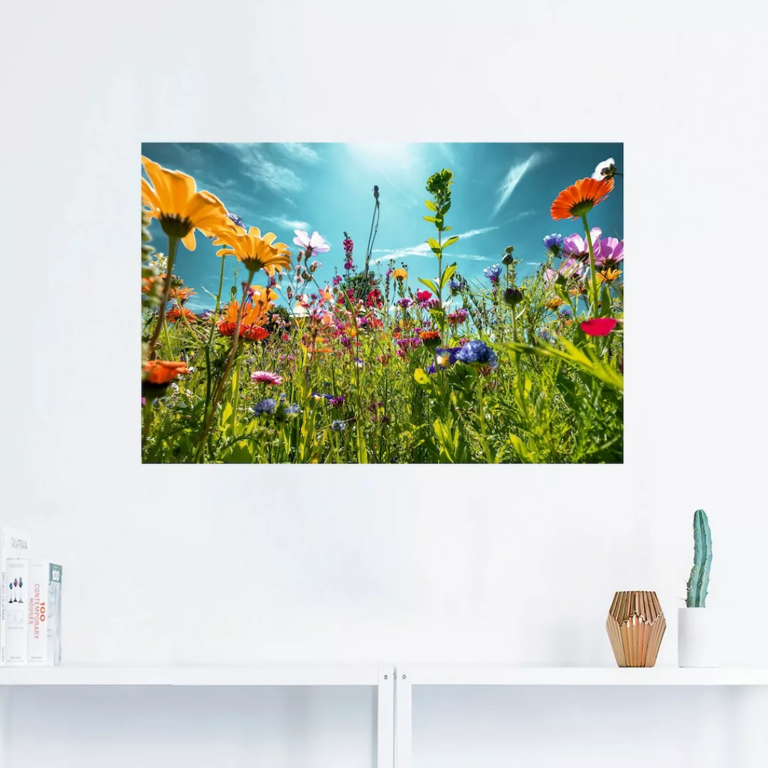 Artland Wandbild "Buntes Blumenfeld", Blumenwiese, (1 St.), als Alubild, Ou günstig online kaufen