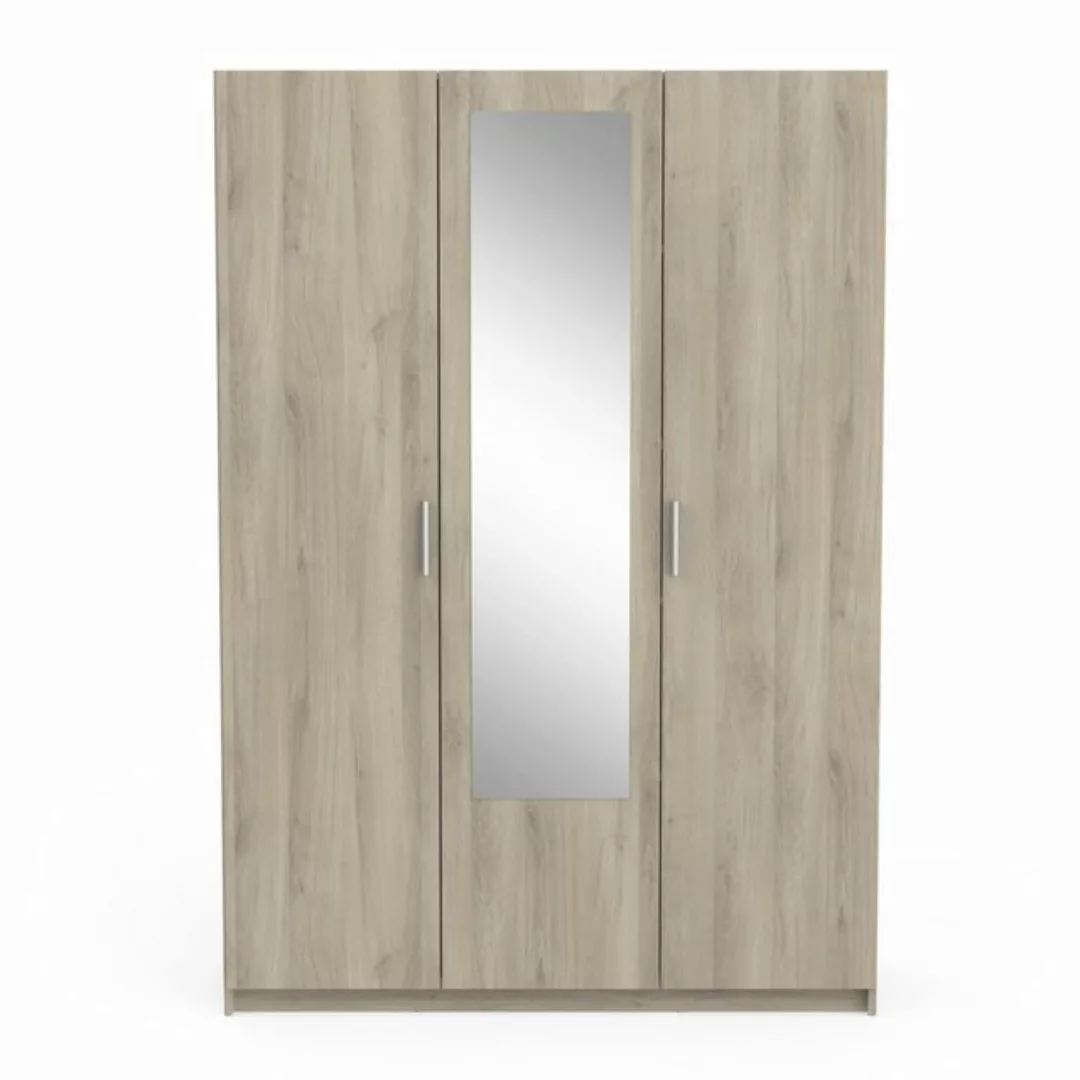 möbelando Kleiderschrank Pricy 3 134 x 192 x 51 cm (B/H/T) günstig online kaufen