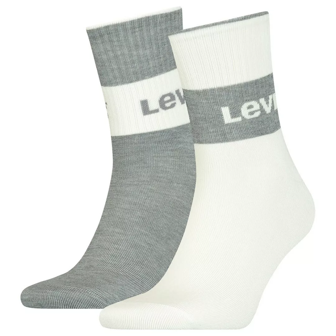 Levi´s ® Sustainable Regular Socken 2 Paare EU 43-46 White / Grey günstig online kaufen