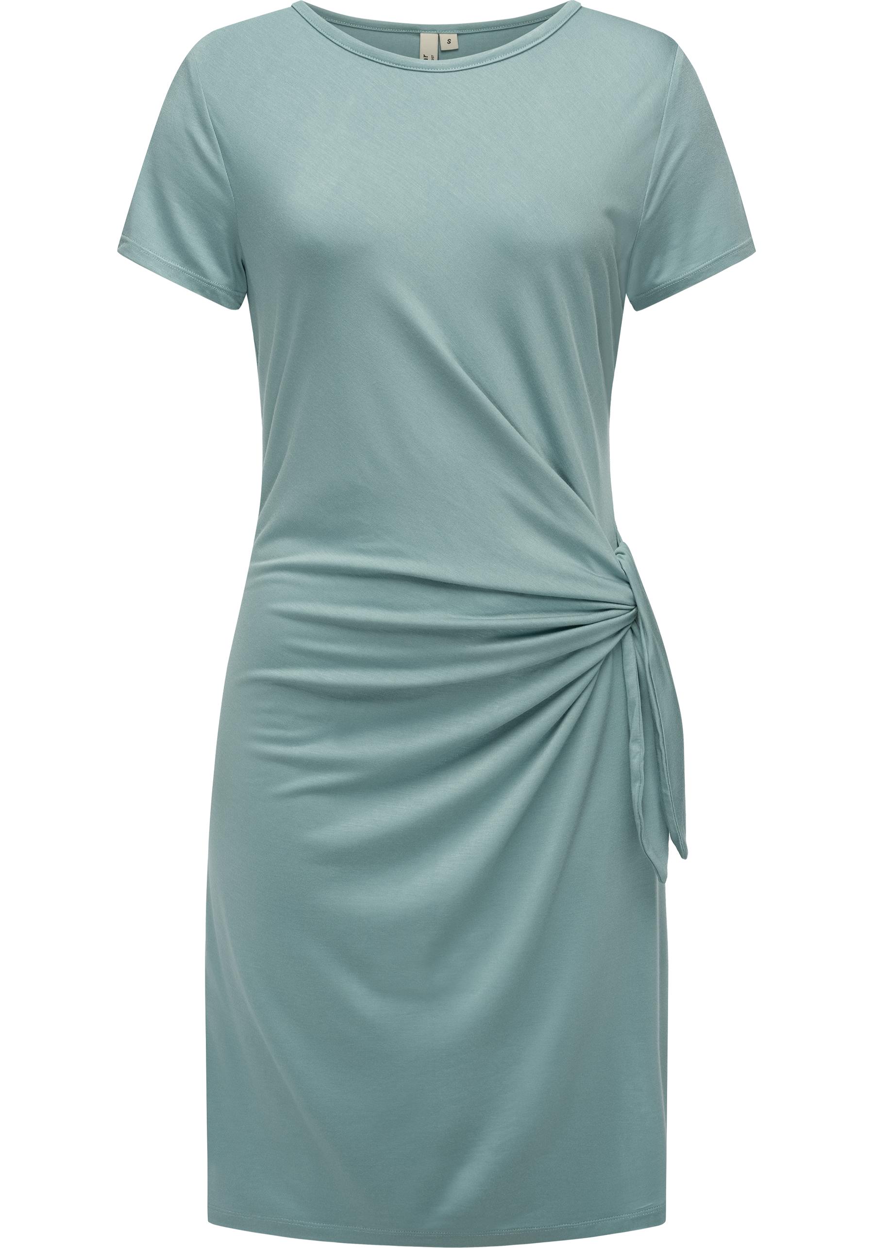 Ragwear Shirtkleid "Knotta", Kurzarm Sommerkleid mit seitlichem Bindeband günstig online kaufen