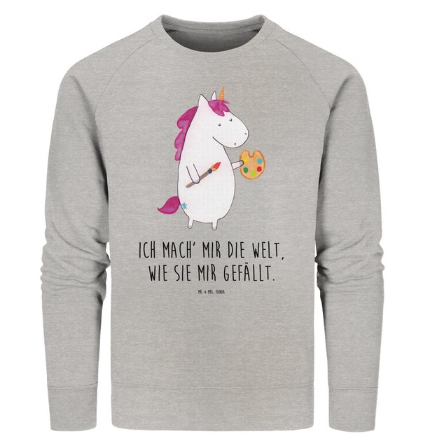 Mr. & Mrs. Panda Longpullover Größe L Einhorn Künstler - Heather Grey - Ges günstig online kaufen