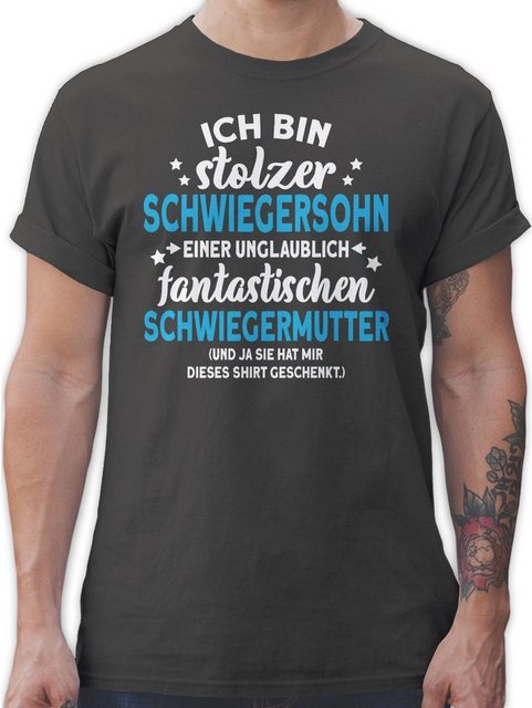 Shirtracer T-Shirt Stolzer Schwiegersohn I Schwiegermutter Sie hat mir dies günstig online kaufen