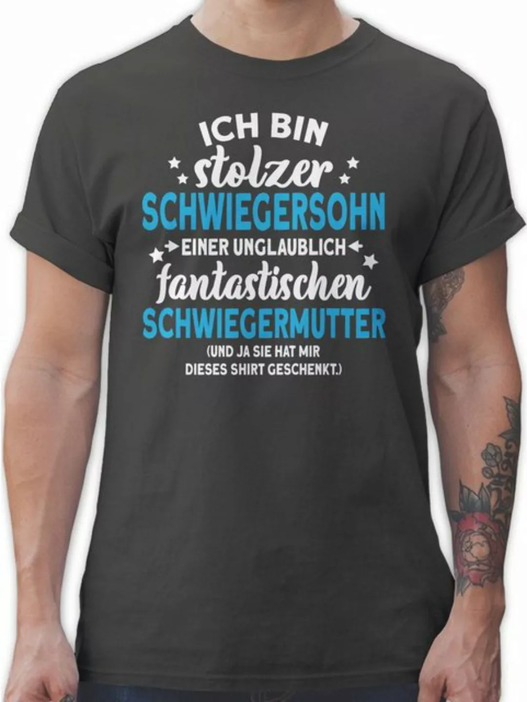 Shirtracer T-Shirt Stolzer Schwiegersohn I Schwiegermutter Sie hat mir dies günstig online kaufen