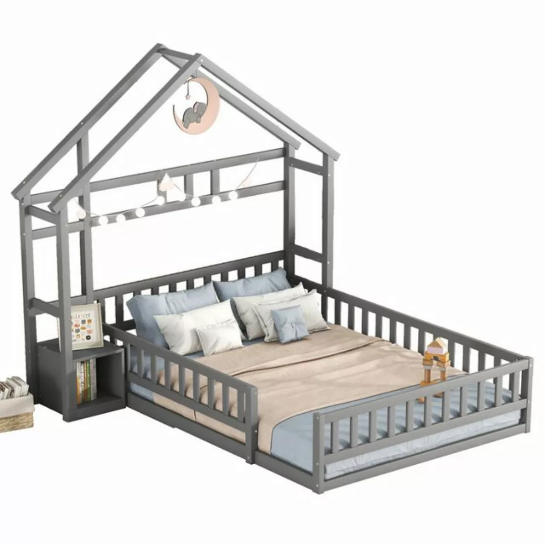 Romance Massivholzbett Kinderbett Doppelbett Jugendbett mit Stauraum 140*20 günstig online kaufen