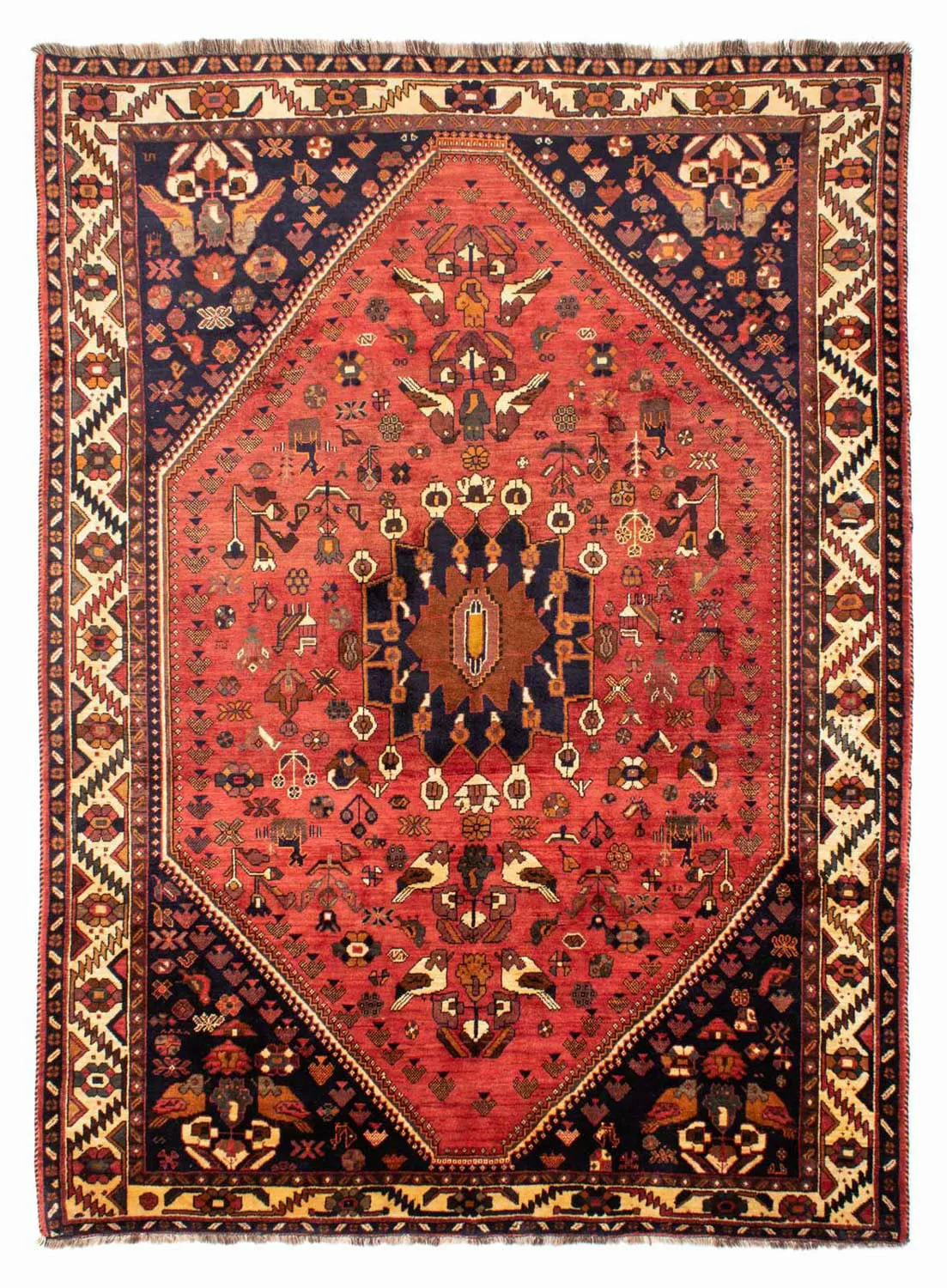 morgenland Wollteppich »Shiraz Medaillon Rosso chiaro 305 x 220 cm«, rechte günstig online kaufen