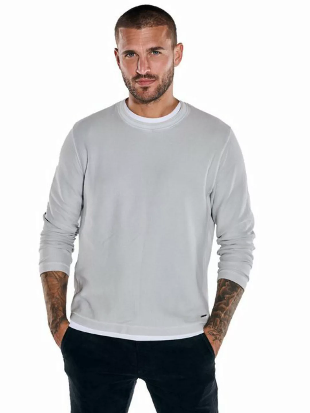 emilio adani Langarmshirt Pullover strukturiert günstig online kaufen