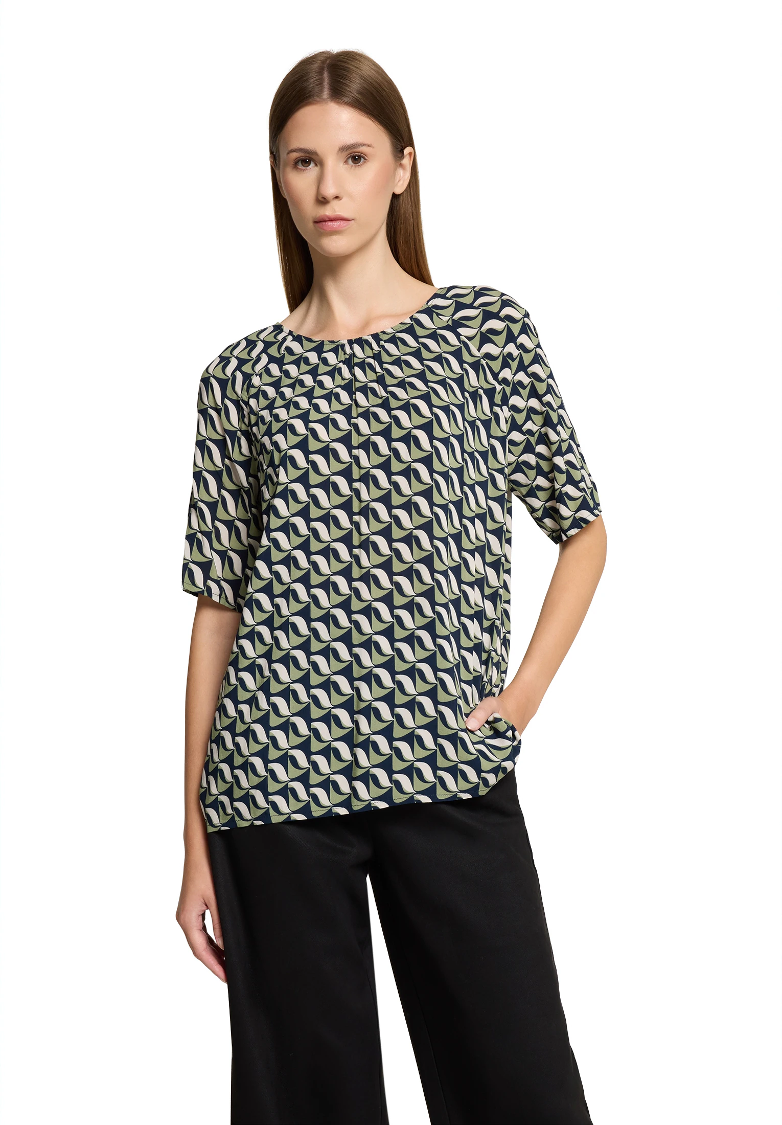 Betty Barclay Schlupfbluse "Betty Barclay Damen Schlupfbluse mit Rundhalsau günstig online kaufen