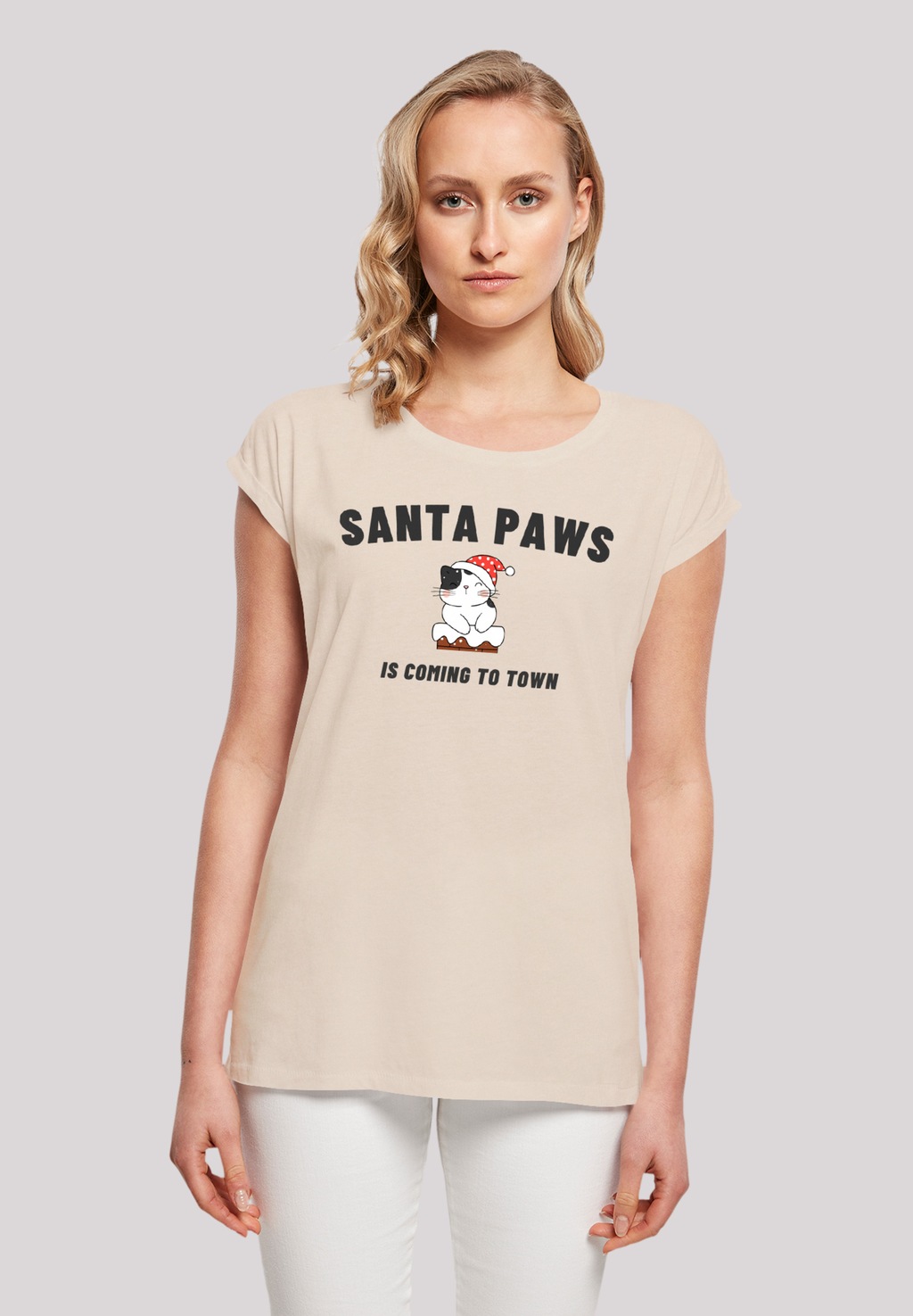 F4NT4STIC T-Shirt "Santa Paws Christmas Cat", Premium Qualität, Rock-Musik, günstig online kaufen