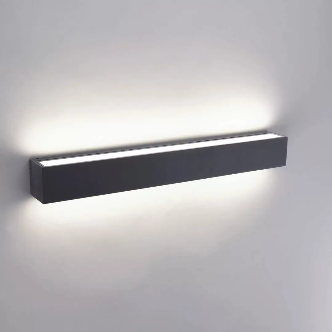 LED Außenwandleuchte Robert aus Metall in Anthrazit, 500 mm Up- and Down günstig online kaufen