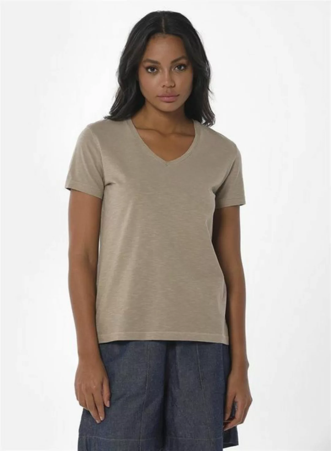 ORGANICATION T-Shirt Women's Natural Garment-Dyed T-shirt in Acorn günstig online kaufen