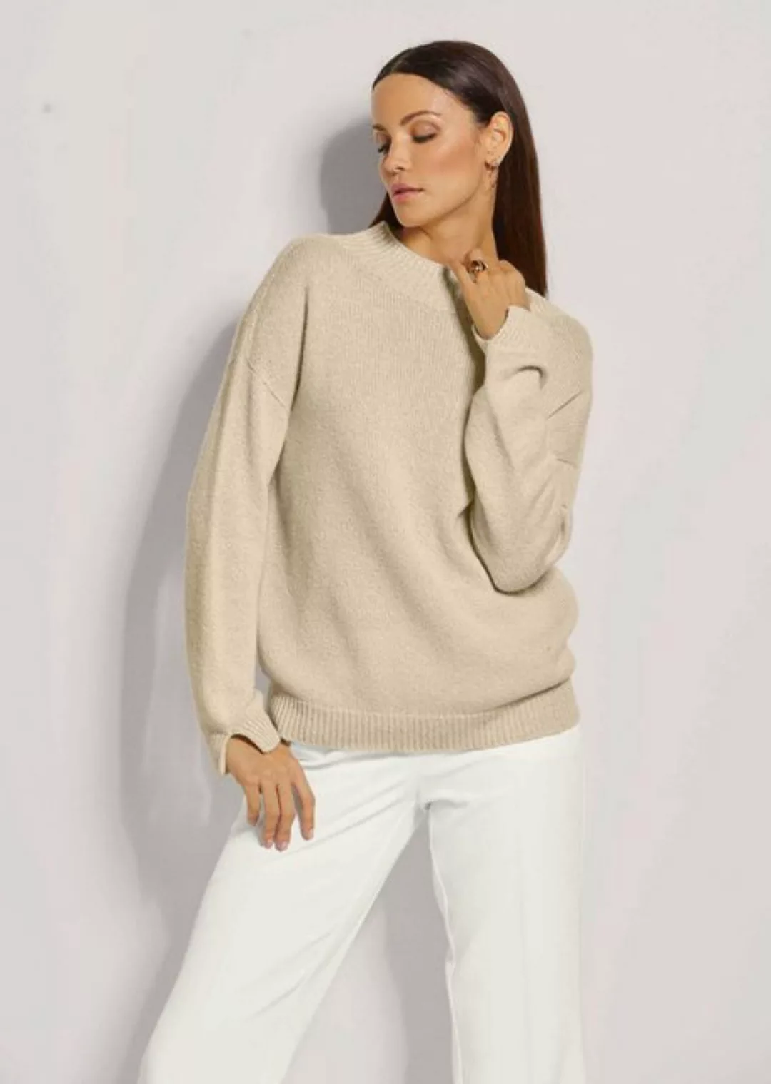 MADELEINE Strickpullover Kurzer Stehkragen-Pullover günstig online kaufen