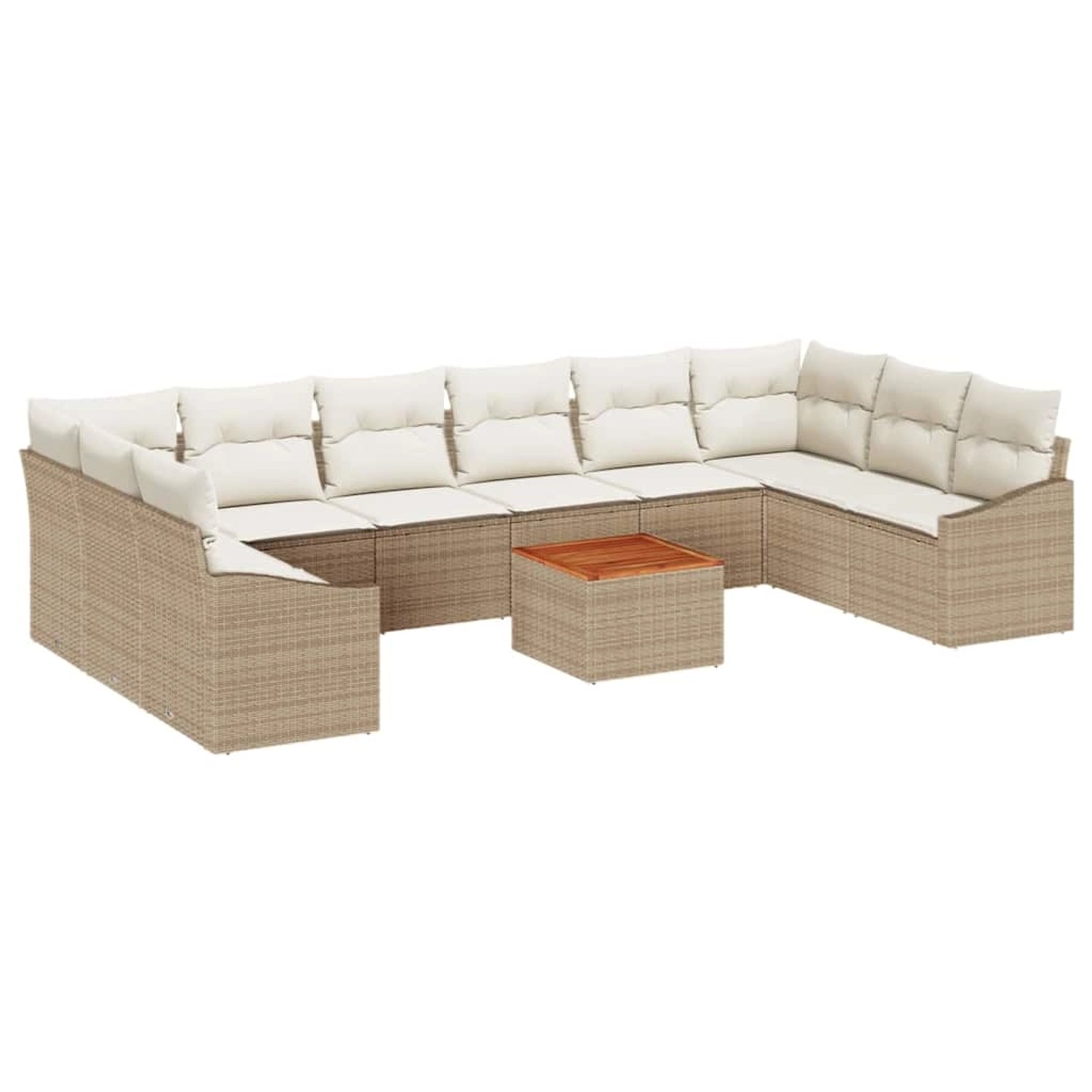 vidaXL Garten-Sofa-Set 11-Tlg Beige Weiß 3356552 günstig online kaufen