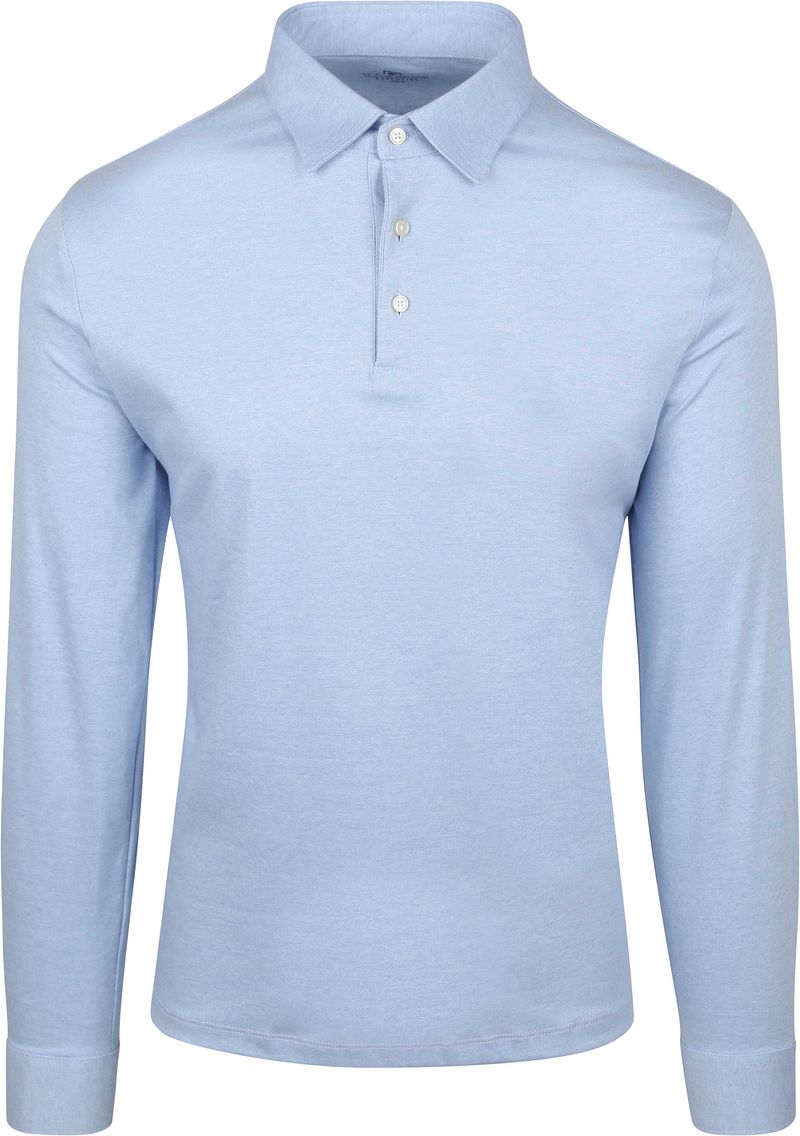 Desoto Longsleeve Poloshirt Essential Hellblau - Größe 3XL günstig online kaufen