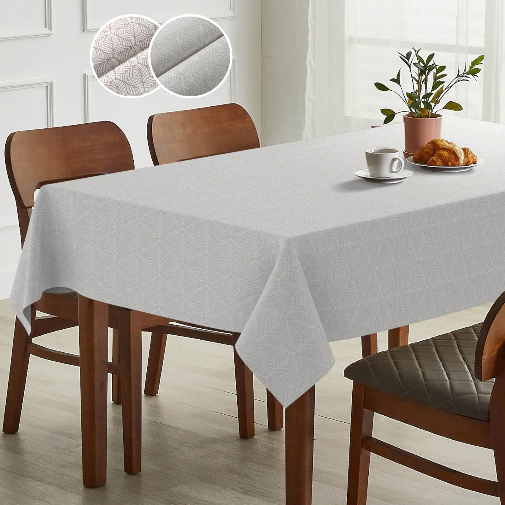 ANRO Tischdecke mit Beschichtung Tischwäsche Ästhetik günstig online kaufen